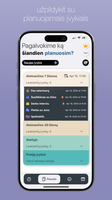 Produktyvumas: išnaudok laiką Screenshot