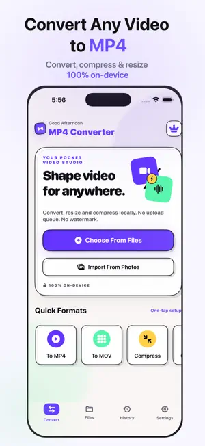 MP4 Converter & Compressor screenshot 1