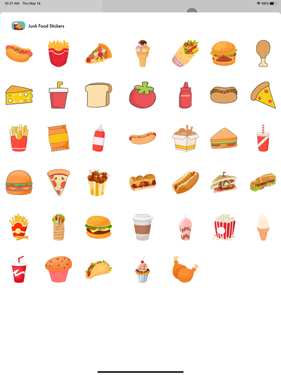 Screenshot #5 pour Junk Food Stickers!