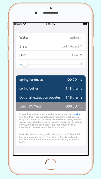 empirical water iPhone screenshot 2 - Food & Drink app