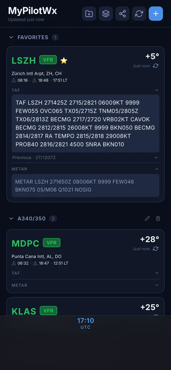 Screenshot #1 pour MyPilotWx