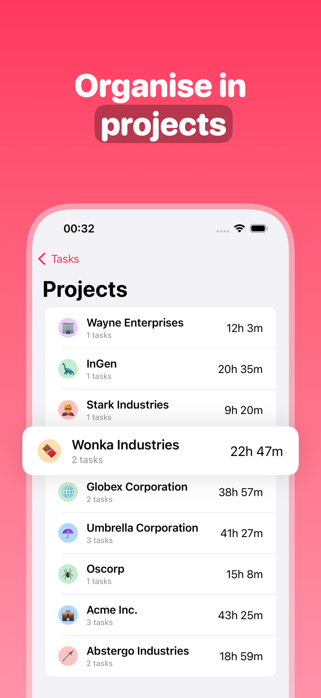 Timesheet tasks: Time Deposit
