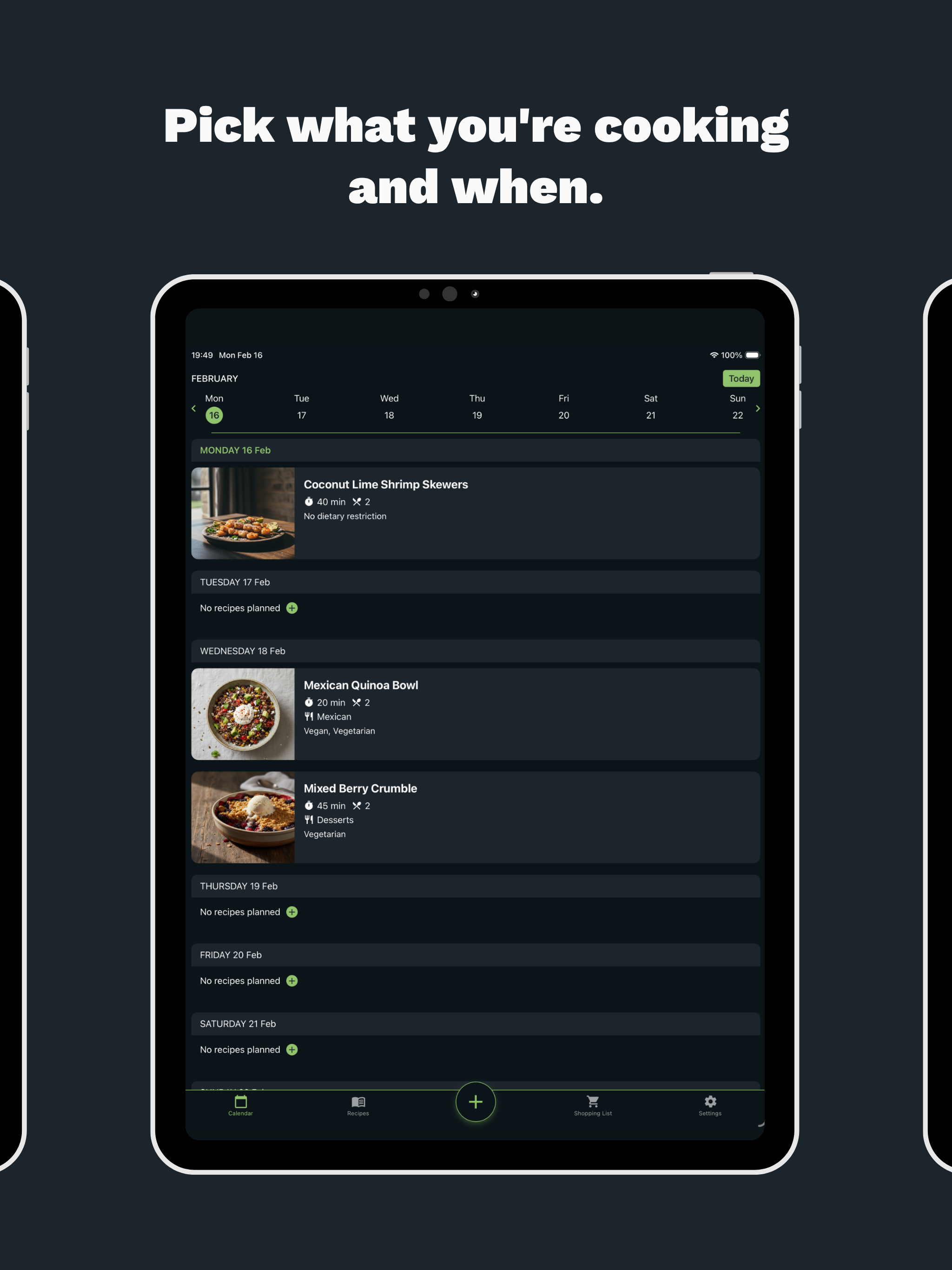 Kippo - Weekly Meal Planner