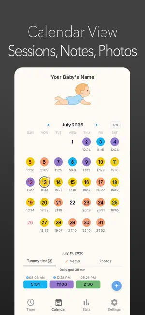Tummies: Tummy Time Tracker screenshot 3