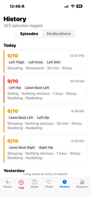 PainBrief screenshot 2