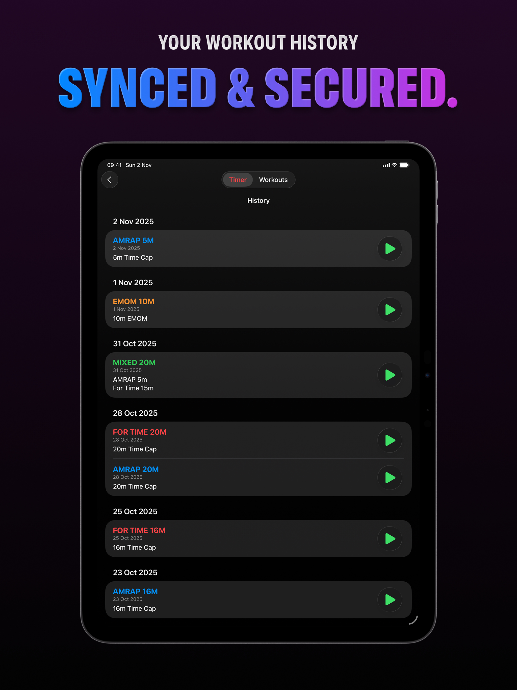 WOD Timer & Workout Generator