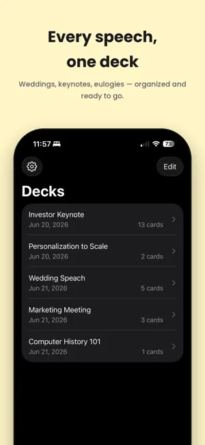 Speaker Notes: Cue Cards screenshot 1