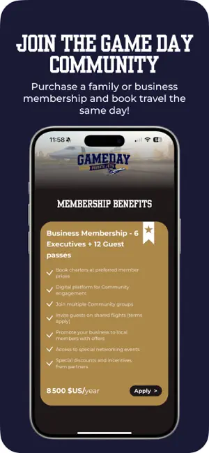 Game Day Private Jets screenshot 2