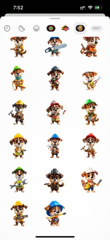 Constructor Doggie Stickers iPhone screenshot