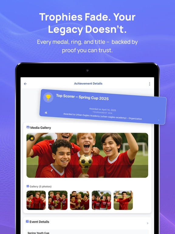 Tropheo iPad screenshot 4 - Sports app