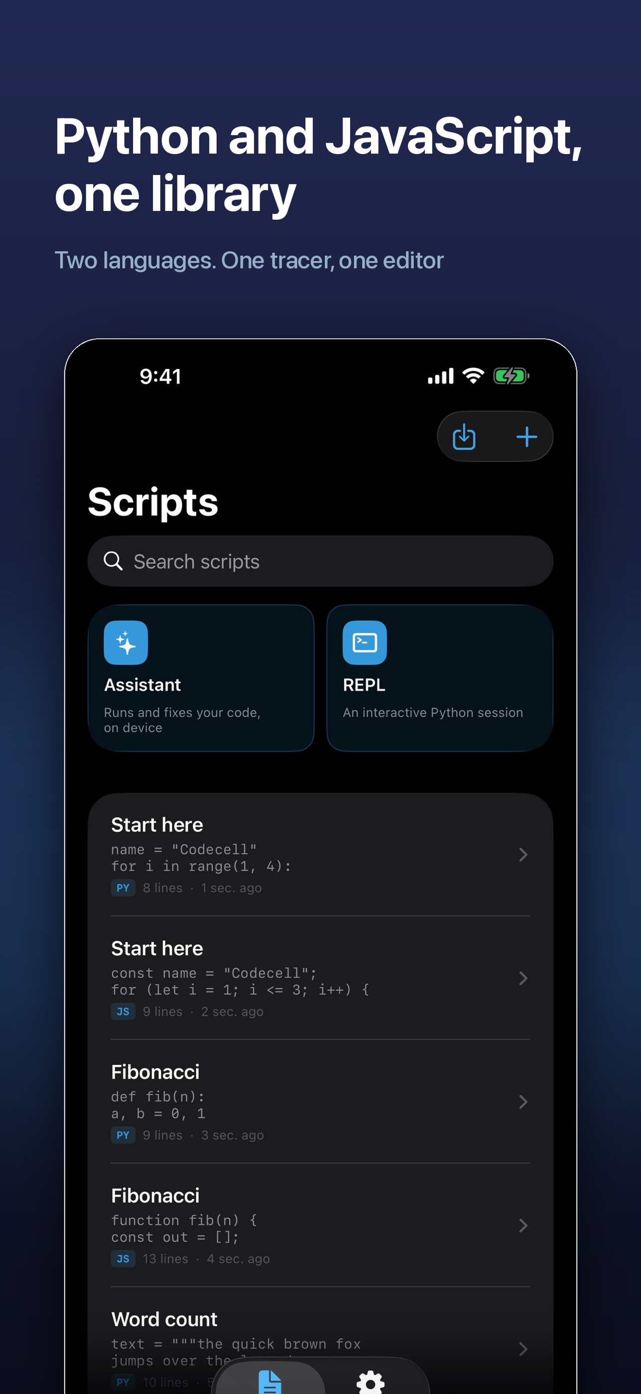Screenshot 7 of Codecell: Python & JS Tracer