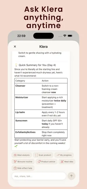 Klera: Acne & Isotretinoin screenshot 3
