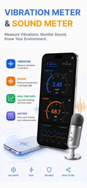 Vibration & Sound Meter screenshot 1
