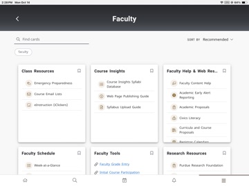 myPurdue iPad screenshot