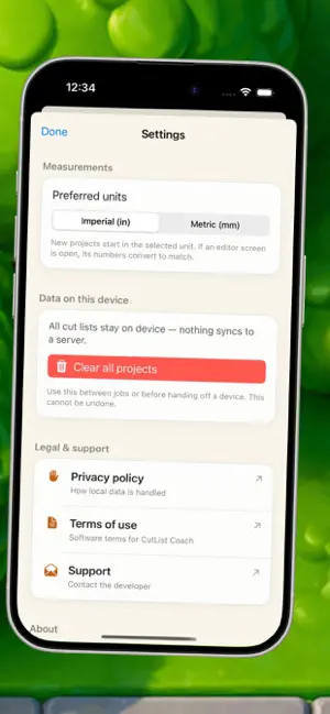 CHK2:CutList Coach iPhone screenshot 5