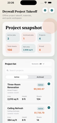 Drywall Project Takeoff Screenshot 1 of 8