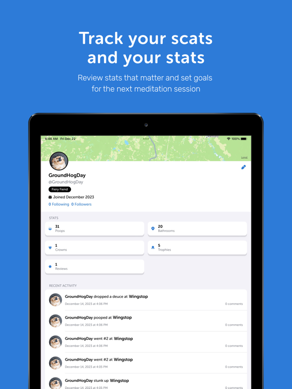 iPoop: Bathroom + Poop Tracker iPad screenshot 5 - Entertainment app