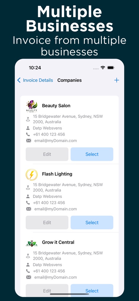 Invoice Fly Template Generator - Business App | MWM