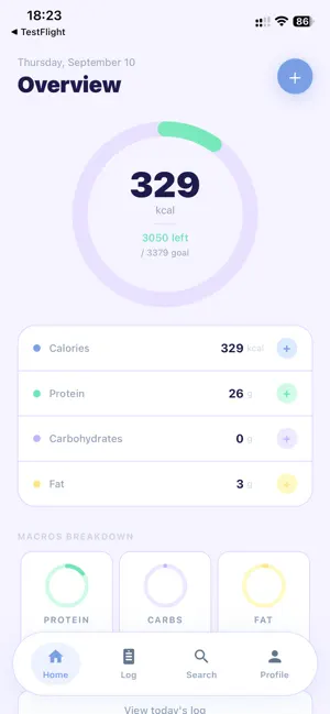 PlateLog: Calorie Tracker screenshot 1