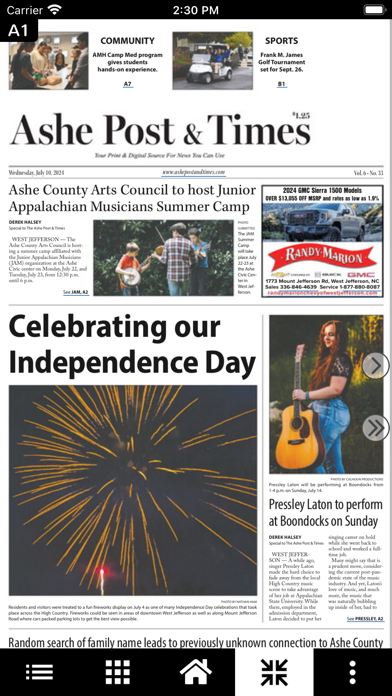 Ashe Post & Times Screenshot