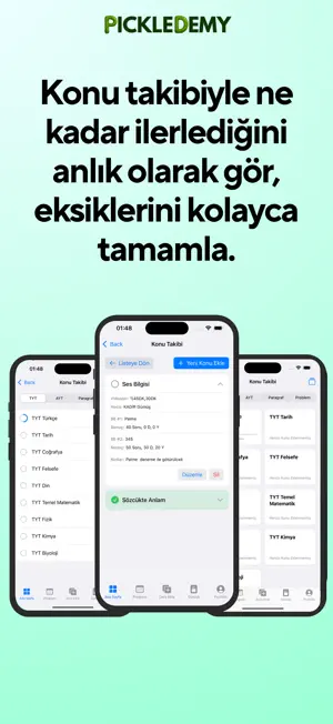Pickledemy YKS Takip Planlama screenshot 2