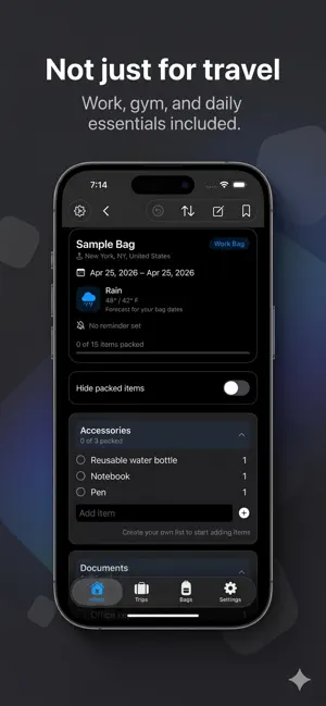 PackSmart: Packing Lists screenshot 3