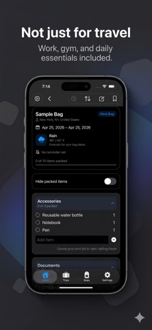 PackSmart: Packing Lists screenshot