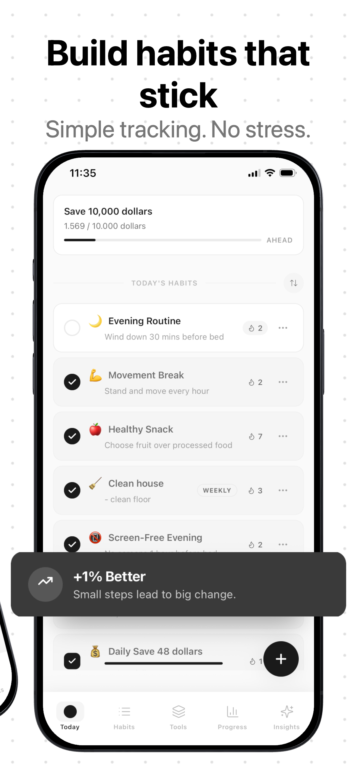 Goal & Consistency Tracker: 1% screenshot 2