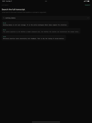 AI Lecture Recorder: Lecturly iPad screenshot