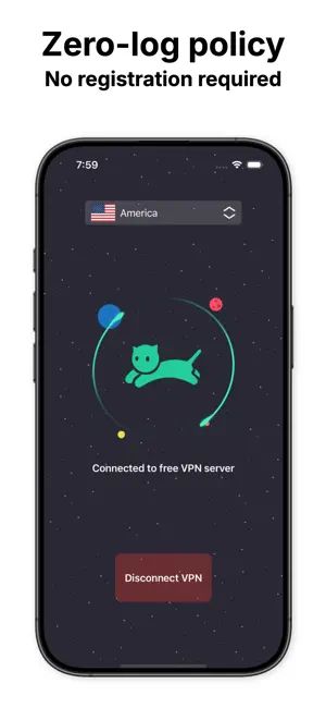 VPN cat: Fast Secure Unlimited iPhone screenshot 2