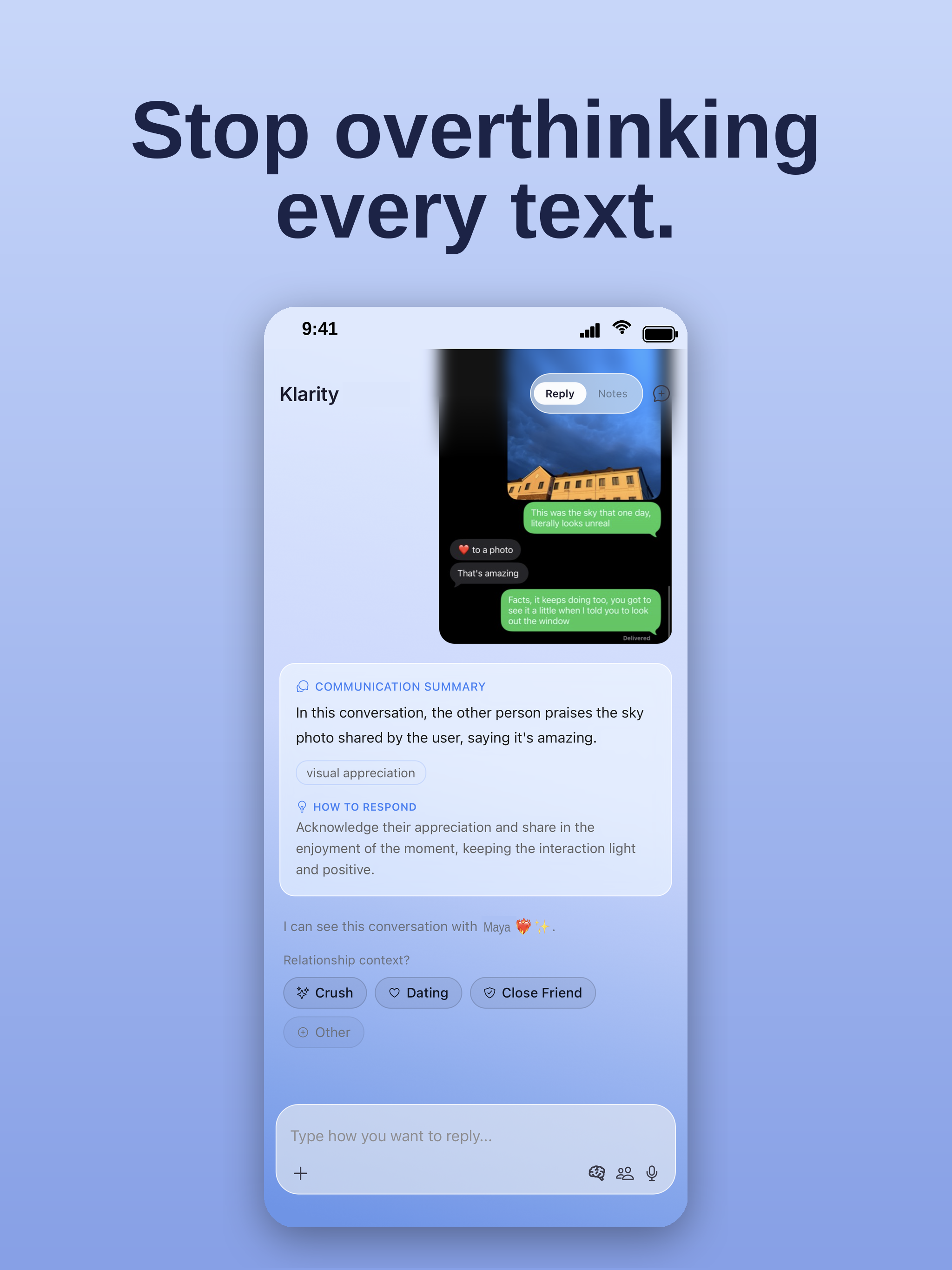 Klarity Texting Assistant