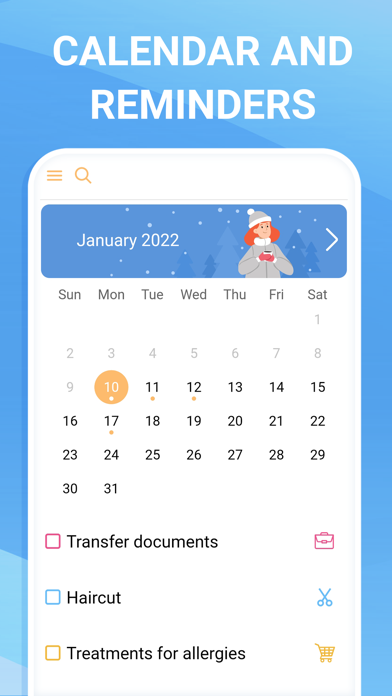 To-do list, tasks planner Screenshot