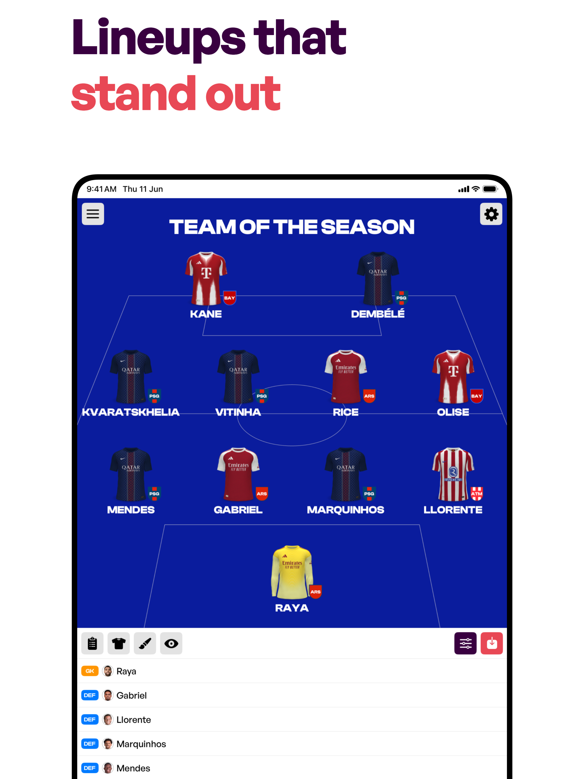Soccer Lineup Maker: MyLineups screenshot 10