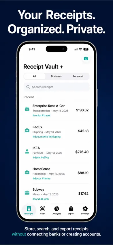 ReceiptVault + screenshot 1