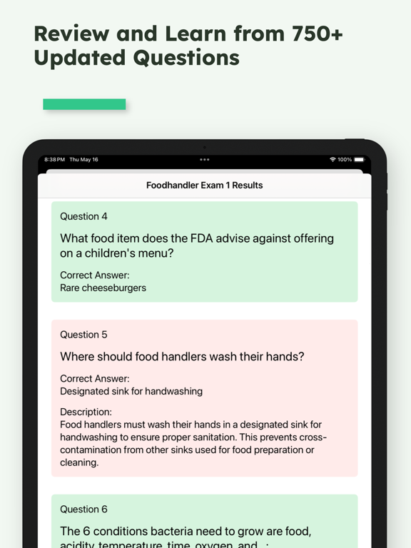 ServSafe Test Prep 2024++ iPad screenshot 5 - Education app