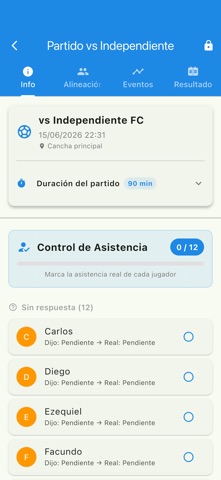 Yendoo - Gestión Deportiva iPhone screenshot