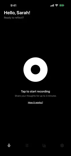 Capture d'écran de MindWhisper AI sur iPhone 1