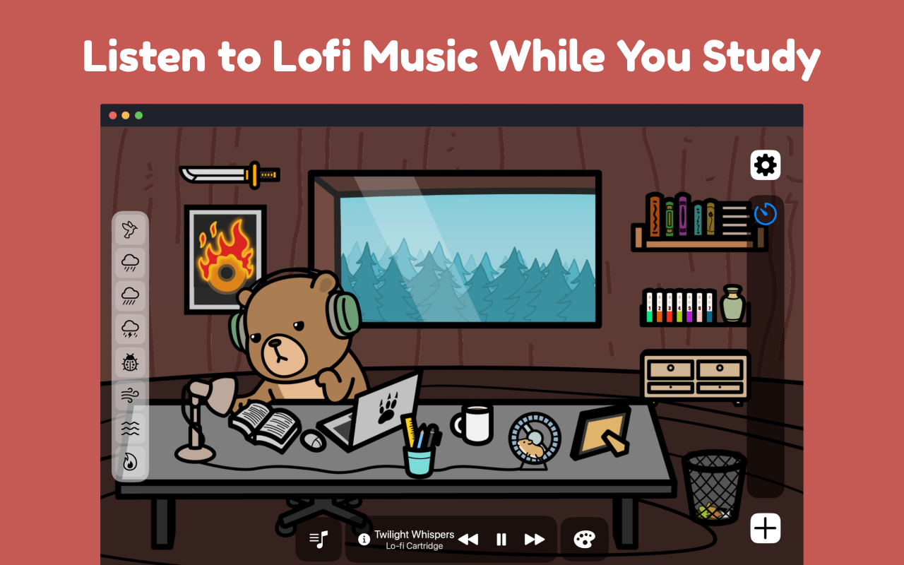 Lofi Bear: Pomodoro Timer