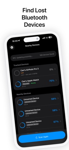 Find Device・Bluetooth Scanner Screenshot 1 of 2
