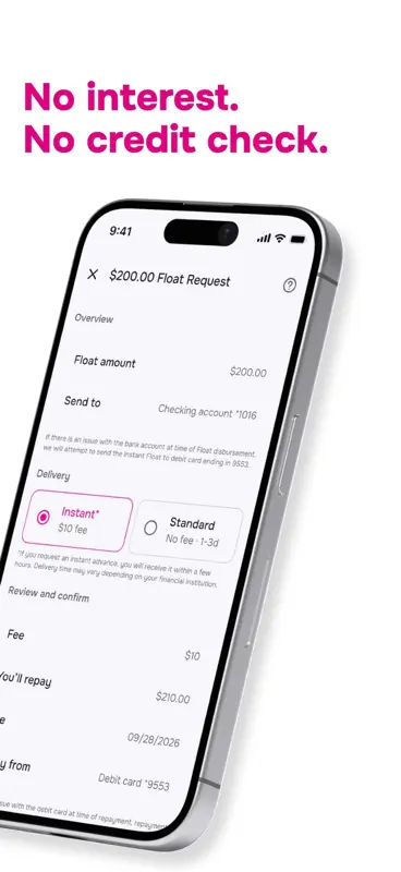 FloatMe: Fast Cash Advance App screenshot 2 of 6