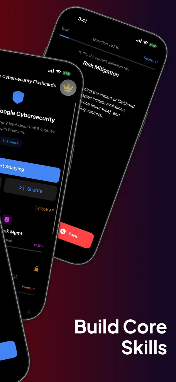 Screenshot #2 pour Cybersecurity Cert Flashcards