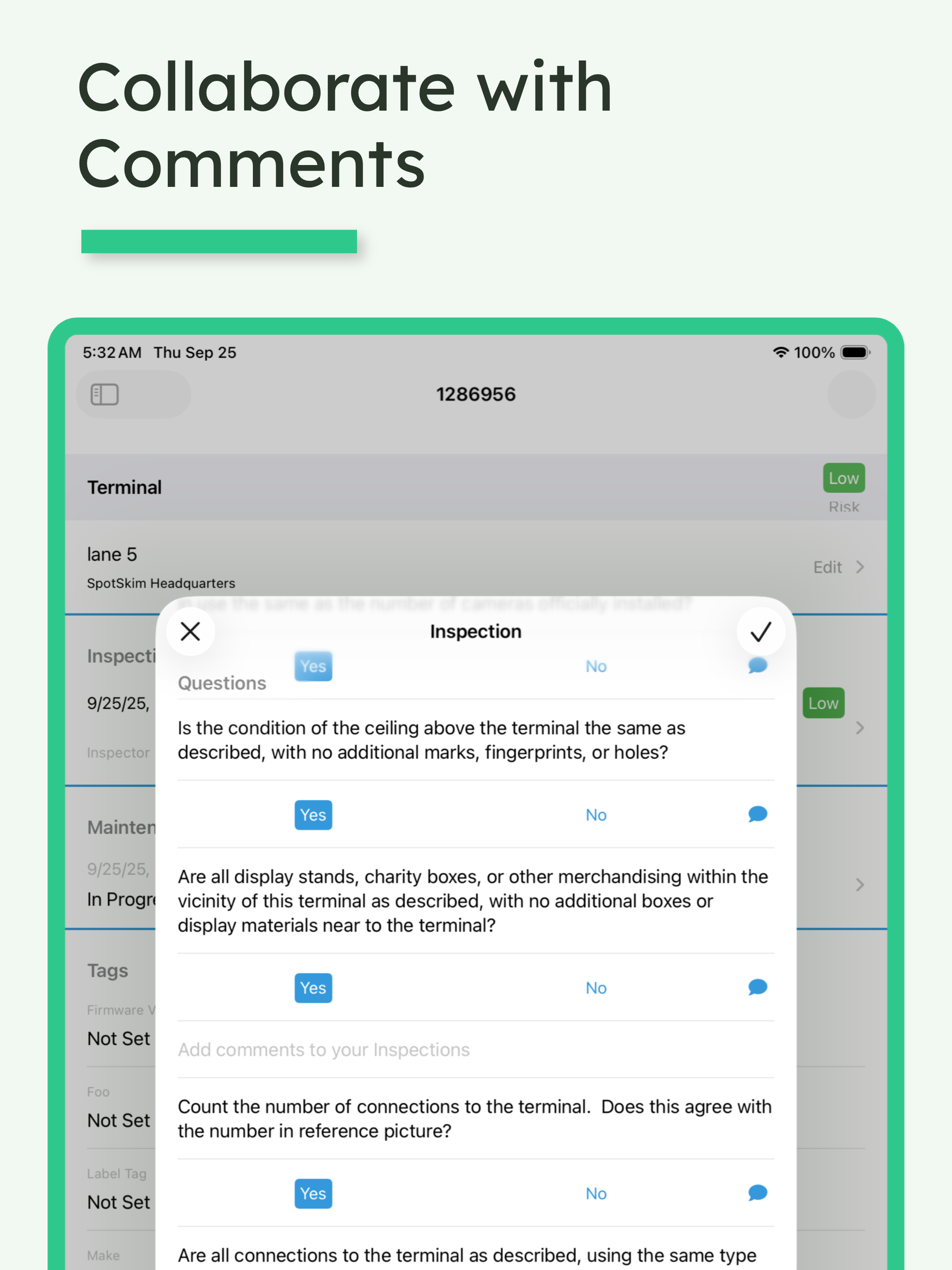 SpotSkim: Inspect POS Assets