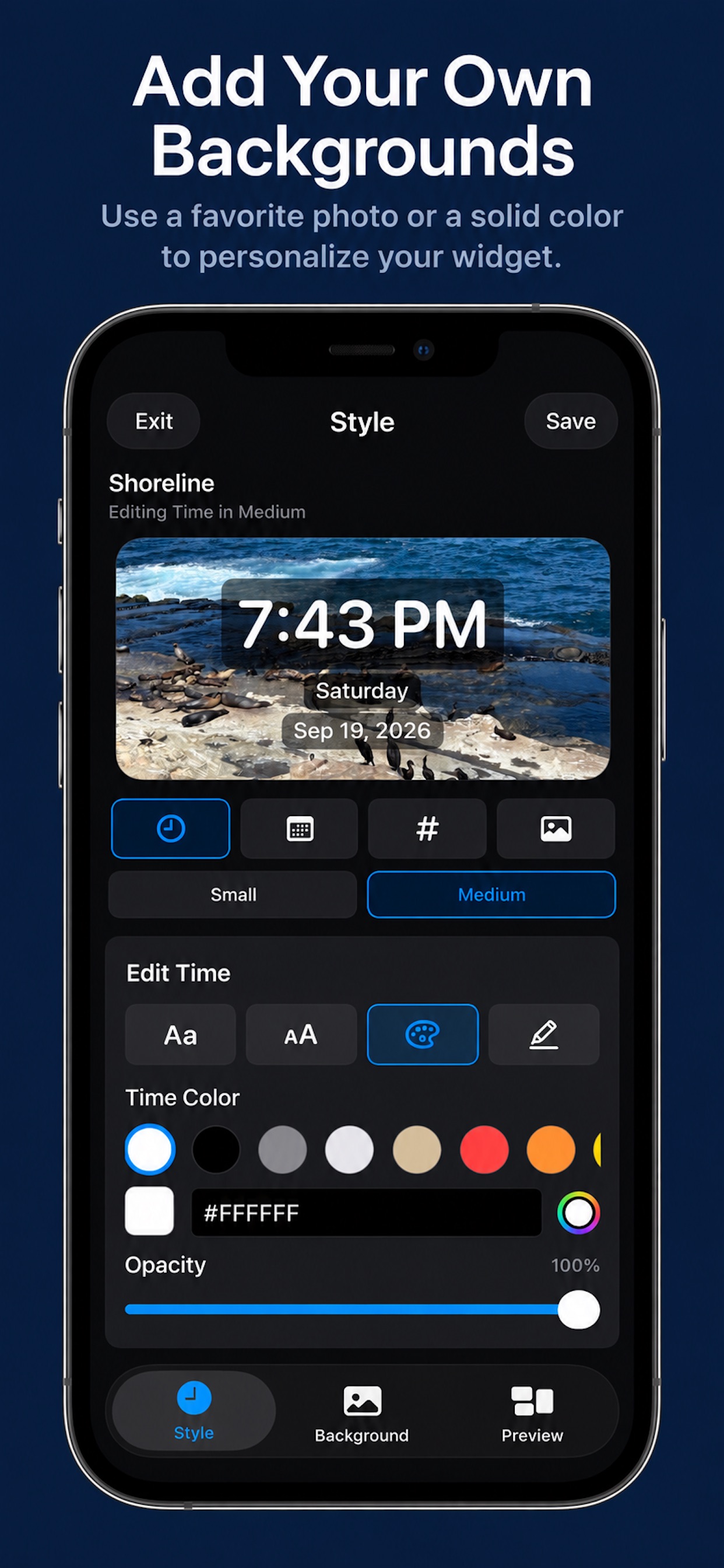 Screenshot 3 of Custom Clock Widget