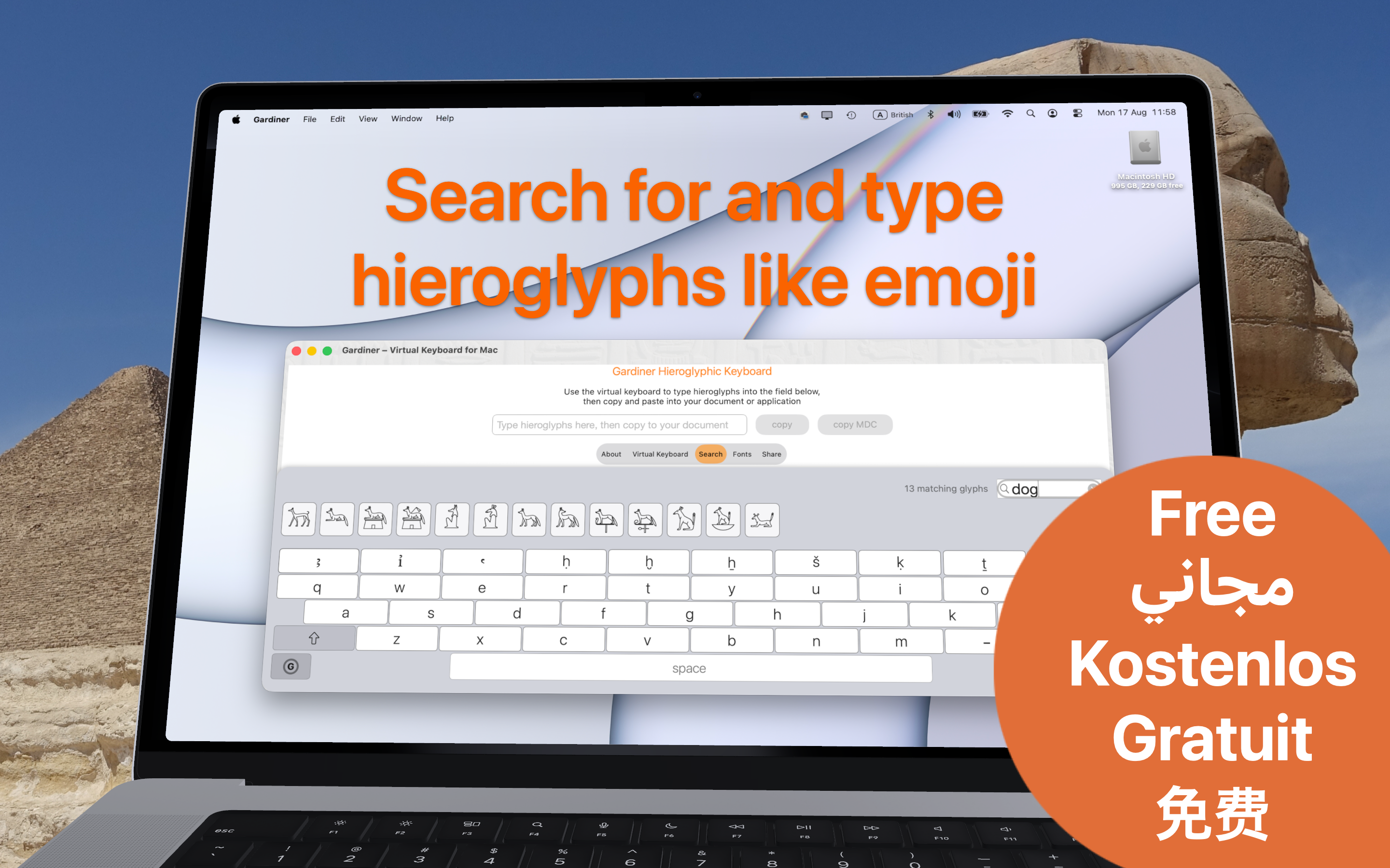 Gardiner Hieroglyphic Keyboard screenshot 12