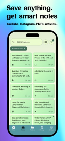 Note Hoard: AI Bookmarks Screenshot 1 of 6