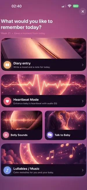Baby Heartbeat Pregnancy Diary screenshot 1