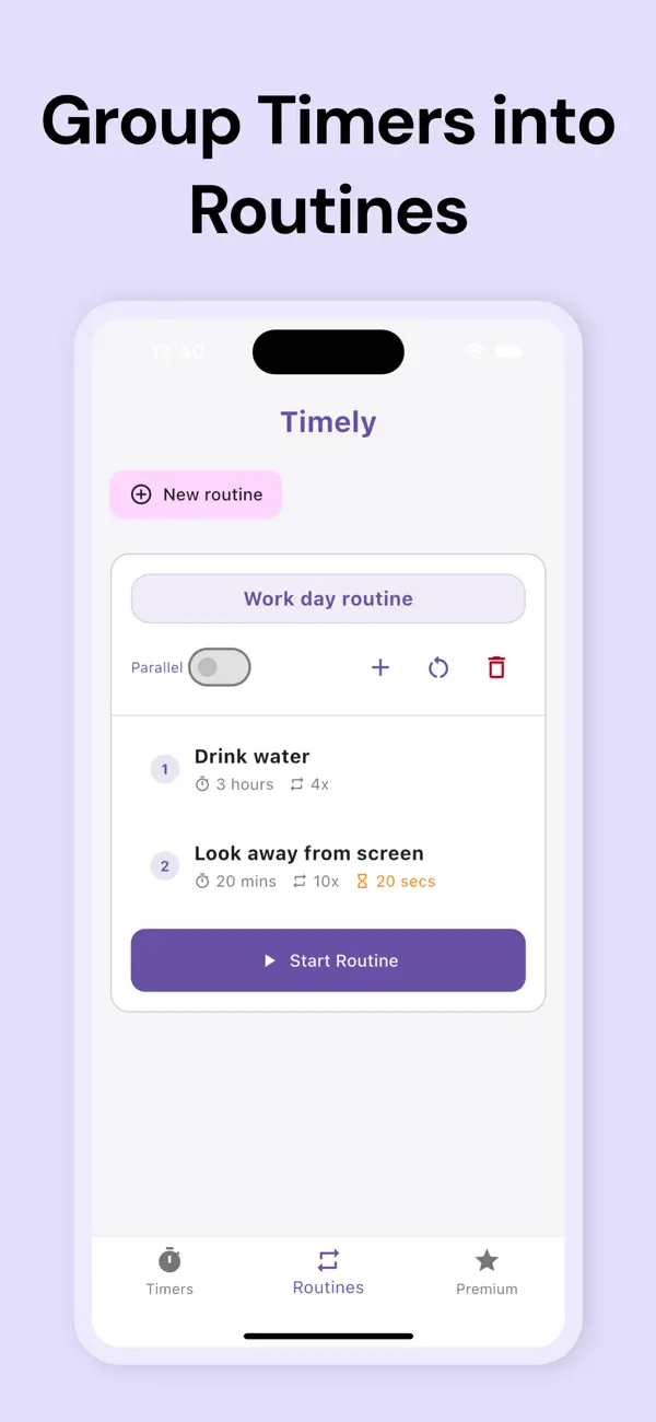 #2. Timely Multiple Interval Timer (iOS) Ved: Juan Catalano