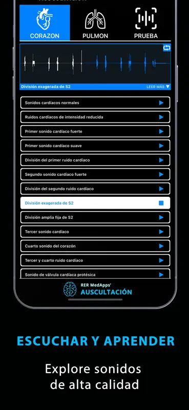 Auscultación: Ruidos Cardíacos screenshot 2 of 5
