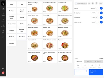 Palm POS iPad screenshot