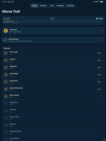 Morse Trail: Learn by Touch iPad screenshot